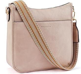 BOSTANTEN Crossbody Bags for Women Trendy Vegan Leather Hobo Purses Shoulder Handbags With Wide Shoulder Strap