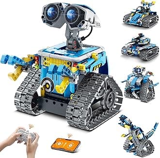 Robot Building Kit with Remote Control STEM Gifts for Kids Boys Ages 8-14, Technic Coding Robotic Toys for Teen‘s Birthday, Build 5in1 Models with 488 Pieces
