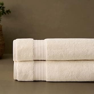 100% Organic Cotton Bath Sheet Set of 2 700 GSM Oversized Towels Ultra Soft Plush Absorbent Durable Skin-Friendly Spa Hotel Premium Comfort Large 36 x 70 in Ivory