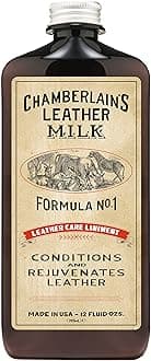 Leather Milk Conditioner and Cleaner for Furniture, Cars, Purses and Handbags. All-Natural, Non-Toxic Conditioner Made in the USA. Leather Care Liniment No. 1. 2 Sizes. Includes Premium Applicator Pad