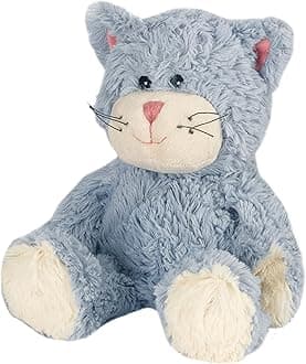 Warmies Plush Blue Cat Microwavable, French Lavender Scented and Weighted Teddy, Hot or Cold for Relaxation and Warm Relief, Suitable for Adults and Children