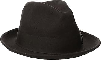 Stacy AdamsMen's Wool Felt Pinch Front Fedora Hat, Black