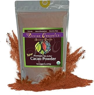 Raw Cacao Powder/Raw Cocoa Powder - Certified Organic - Premium Rio Arriba - Smoothies, Hot Chocolate, Baking, Shakes, Add to Coffee - Rich in Magnesium (16oz)