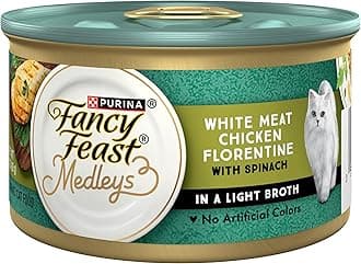 Purina Fancy Feast Gravy Wet Cat Food, Medleys White Meat Chicken Florentine With Garden Greens - (Pack of 24) 3 oz. Cans