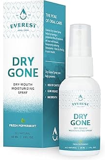Natural Dry Mouth Moisturizing Spray with Xylitol - Dry Gone Throat Moisturizer Provides Relief from Cotton Mouth with Neem, Peppermint Oil, & Herbal Extracts (2 Fl Oz)