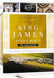 KJV, The King James Study Bible, Full-Color Edition, Cloth-bound Hardcover, Red Letter: KJV Holy Bible