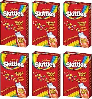 Original Punch Skittles Drink Mix - 6 Count Boxes (Pack of 6)