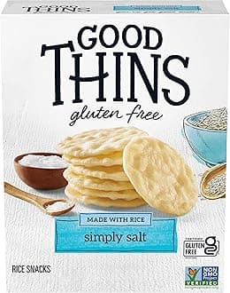 GOOD THINS Simply Salt Rice Snacks Gluten Free Crackers, Snack Crackers, 3.5 oz
