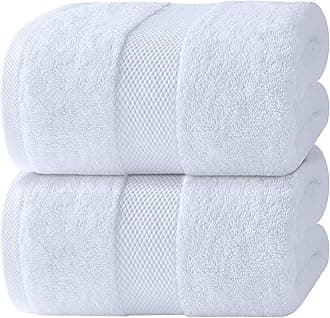 White Classic Luxury Bath Sheets Towels for Adults Extra Large 35x70 Inch - 700 GSM Turkish Cotton, Highly Absorbent | Hotel Collection | 2 Pack