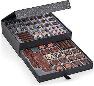 Hotel Chocolat Dark Cabinet - 59 Of Our Finest Dark Chocolates, 540g - Chocolate Box - Suitable For Vegetarians - Gifts For Birthday, Thank You, Congratulations, Anniversary
