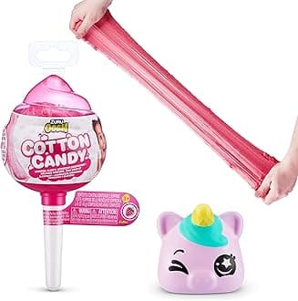 Oosh Slime Oosh Cotton Candy Cuties Scented, Squishy, Stretchy Slime With Collectible Cutie Slow Rise Toy (Pink) By Zuru