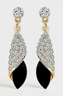 Shining Diva Fashion AAA 18k Gold Plated Crystal Earrings For Women & Girls