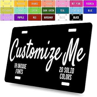 Custom License Plate for Car - Personalized License Plate for Kids Cars | 20 Colors, 6x3 12x6 Aluminum Novelty License Plates - Add Your Photo, Text or Logo