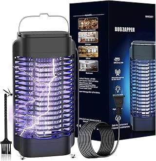 VANELC Bug Zapper Outdoor, Waterproof Electric Mosquito Killer, 4200V Mosquito Zapper Indoor Insect Fly Trap for Home Backyard Garden - 9.8 FT Length Cable