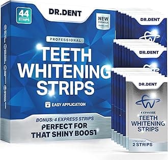 Professional Teeth Whitening Strips - Pack of 44 Strip - 22 Treatments Kit - Safe for Enamel - Non Sensitive Teeth Whitening - Whitening Without Any Harm + Mouth Opener Included
