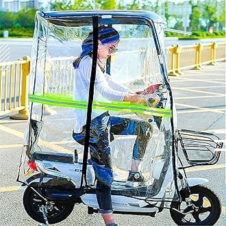 Waterproof Electric Bike Cover - Universal Outdoor Sunshade for Electric Motorcycles, Mobility Scooters, Battery Cars & More
