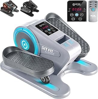 SITFIT Leg Exerciser While Sitting for Seniors, Under Desk Elliptical Machine, Leg Exercise Machine, Portable Motorized Pedal Exerciser with Remote Control, Fully Assembled for Rehabilitation