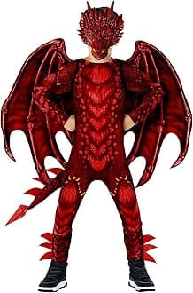 MorphRed Dragon Costume for Kids, Dragon Wing Costumes for Boys, Halloween Costumes Kids, Boys Halloween Costume