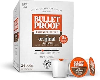 BulletproofThe Original + Collagen Single-Serve Coffee Pods, 24 Count, 100% Arabica Coffee Sourced from Central and South America with Collagen…