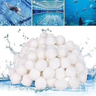 Pool Filter Balls, 1400g Filter Balls for Sand Filter, Reusable Fiber Ball for Pond/Swimming Pool/Fish Tank Sand Filters (Equals 100lbs Pool Filter Sand)