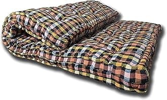 Deevine Craft 4 Inch Thick Soft Foldable Rollable Cotton Quilt Multicolor Mattress, 4x6 Mattress Or 72x48x4 inches, with Marvelous Fabric Quality Box Mattress / Gadda