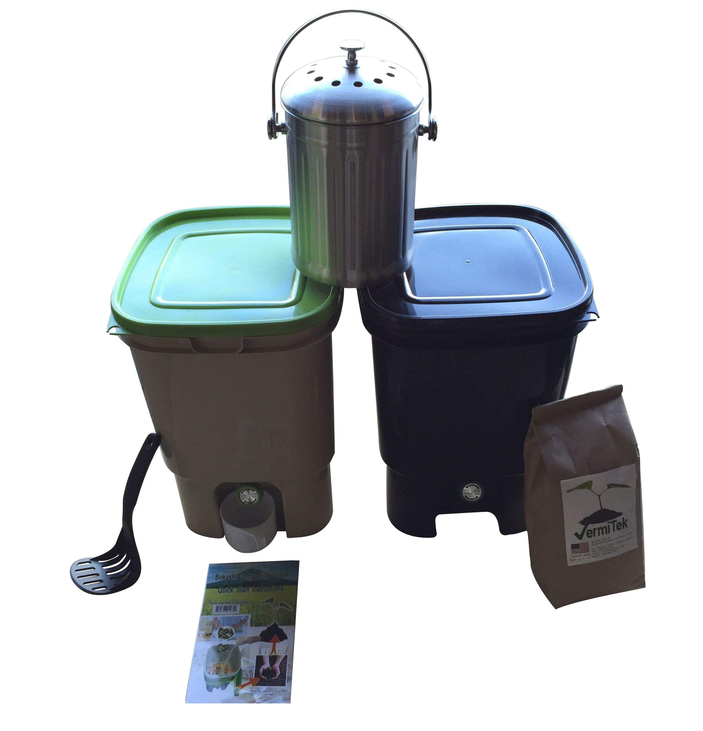 Bokashi Compost Kit Twin Pack Deluxe Model