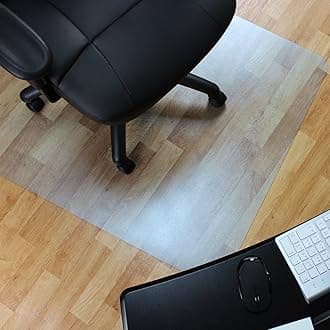 Marvelux Office Chair Mat for Hardwood Floors 36" x 48" Clear PVC Hard Floor Protector Mat for Under Desks, Rectangular Vinyl Floor Mat for Computer Desks and Gaming Chairs, Shipped Flat