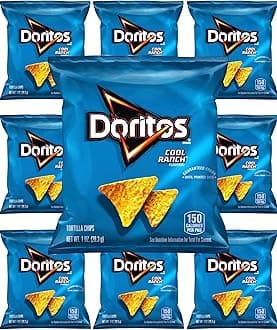 Doritos Cool Ranch Chips,1oz, 10 Pack
