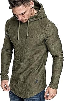 lexiartMens Fashion Athletic Hoodies Sport Sweatshirt Solid Color Fleece Pullover