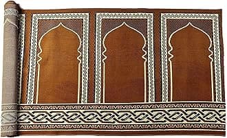 Carpet Mahal Washable Zanamaz Rolls for Prayer and Hall Size 4x75 feet Runner 0.5 inch Thickness, (Multi)