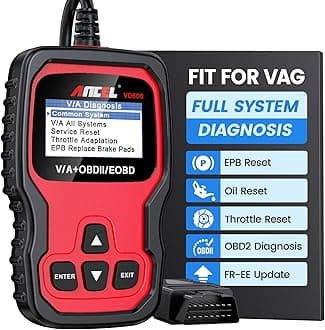 VD500 OBD II Scan Tool with Check Engine Light Oil Reset TP Position SRS Airbag EPB Replace Brakepads Code Reader Specialize in Diagnosing VW Audi Skoda Seat