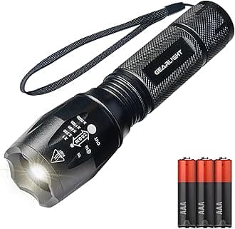 GearLight LED Flashlight Bright, Zoomable Tactical Flashlights with High Lumens and 5 Modes for Emergency and Outdoor Use -Camping Accessories -S1000