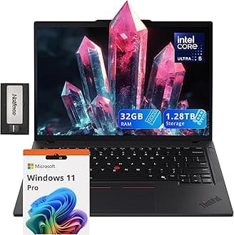 Lenovo ThinkPad T14 G5 14" WUXGA Laptop, Intel Ultra 5 125U, 32GB DDR5, 1.28TB Storage(1TB SSD+288GB Docking Station Set), Intel Graphics, Backlit Keyboard, Fingerprint Reader, Win 11 Pro, Black