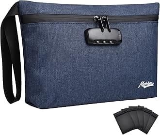 Storage Bag with Combination Lock 12.6"x7.5" Large Storage Container Medicine Lock Bag Money Organizer Travel Storage Case