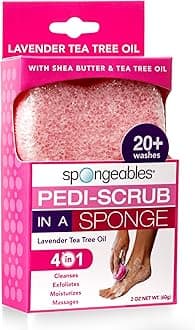 Pedi Scrub Foot Exfoliating 20+ Wash Sponge, Lavender, 1 Count