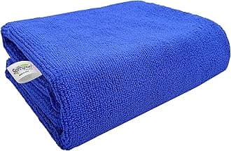SOFTSPUN Microfiber Hair & Face Care Bath Towel 1pc 60x120cm 340GSM Blue Ultra Absorbent Super Soft & Comfortable Quick Drying for Men & Women Daily Use Pack of 1 Extra Large Size Unisex.
