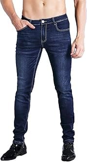 Jeans Pants Slim Fit, Younger-Looking Fashionable Colorful Comfy Stretch Jeans Pants for Men, Skinny Jeans Stretch Fit …