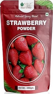 Bliss of Earth Strawberry Powder 200gm For Milk, Milkshake, Cake, Kids Loving Natural Spray Dried