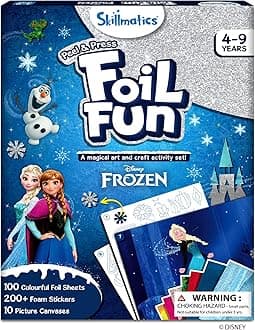 Skillmatics Foil Fun - Disney Frozen, Mess-Free Art for Kids, Craft Kits & Supplies, DIY Creative Activity, Travel Toys, Gifts for Fans of Elsa, Anna, Olaff, Girls, Boys, Ages 4, 5, 6, 7, 8, 9