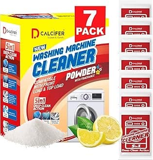 Washing Machine Cleaner | Descaler For Washing Machine Front Load and Top Load | Washing Machine Cleaning Powder | Descaling Powder For Washing Machine Drum & Tub Cleaner | 7 Pouch 350gms