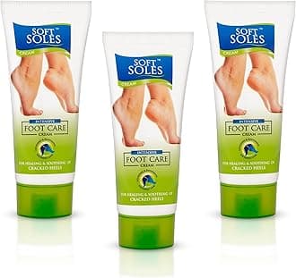 Soft Soles Intensive Care Foot Cream for Cracked Heels | Deep Hydration & Repair with Natural Ingredients | Fast-Action on Fry, Cracked Heels Pack of 3 (30g each)
