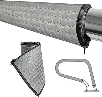 Pool Handrail Cover with Zippers 8 Ft Anti-Slip for Pool Hot Tub Ladder Railling Handle Covers, Made with Gray Cool Touch Diving Cloth, Swimming Pool Accessories Hand Rail Covers Grips (1 Pack)