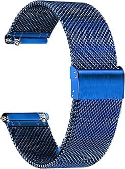 Mesh Watch Band Metal - Black Quick Release Watch Bands for Men Women - Stainless Steel Smart Watches Strap Bracelet Replacement - 10mm 12mm 14mm 16mm 18mm 20mm 22mm