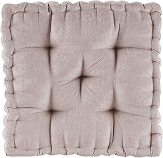 Intelligent Design Azza Poly Chenille Square Floor Pillow Cushion, 20"x20"x5", Blush