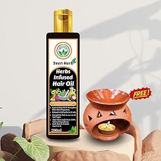 Infused Herbal Hair Care with Burner | Supports Hair Growth & Reduces Hair Fall | 20 Plus Herbs & 10 Plus Botanical Extracts | For Women & Men