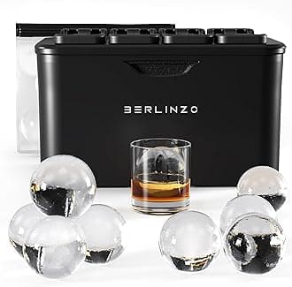 Premium Clear Ice Ball Maker - Whiskey Ice Ball Maker Mold Large 2 Inch - Crystal Clear Ice Maker Sphere - Clear Ice Cube Maker with Storage Bag - Clear Ice Mold for Ball Ice Maker