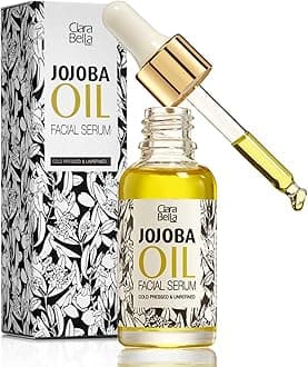 Organic Jojoba Oil Face Serum, Anti Aging Serum, Wrinkle Reduction, ​Vitamin E, Skincare Facial Serum Reduces Dry Skin, Acne Scars, Pimples, Rosacea, Eczema Psoriasis, Seborrheic Dermatitis