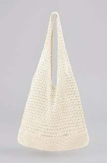 hatisan Crochet Bags for Women - Summer Beach Tote, Aesthetic Hippie Knit Bag