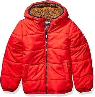 Osh Kosh Boys' Heavyweight Winter Jacket with Sherpa Lining