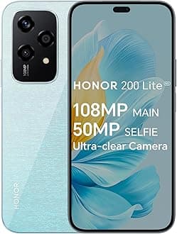 HONOR 200 Lite, 5G Dual SIM, 8GB RAM + 256GB ROM, 6,7” Anti-Drop AMOLED Display, 108MP Triple Rear Camera, Starry Blue - UAE Version, 1 Year Official Warranty